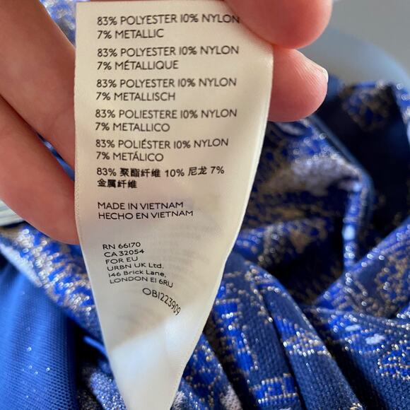 Maeve blue paisley bell bottom flare pants - Picture 7 of 7